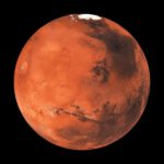 Mars red planet in space